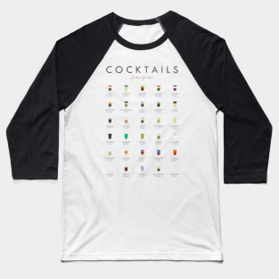 Cocktails Shots And Shooters Baseball T-Shirt